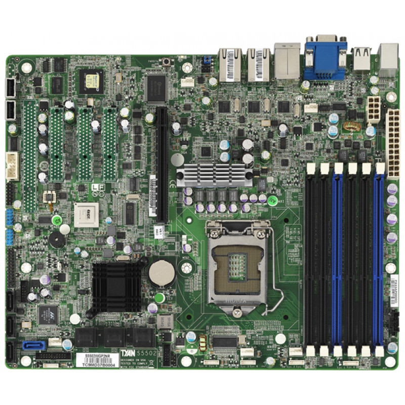 Used Motherboard Tyan S5502 (s1156, 6xDDR3, 1xPCI-e x16, NO AUDIO, ATX) (S5502GM2NR-LE)