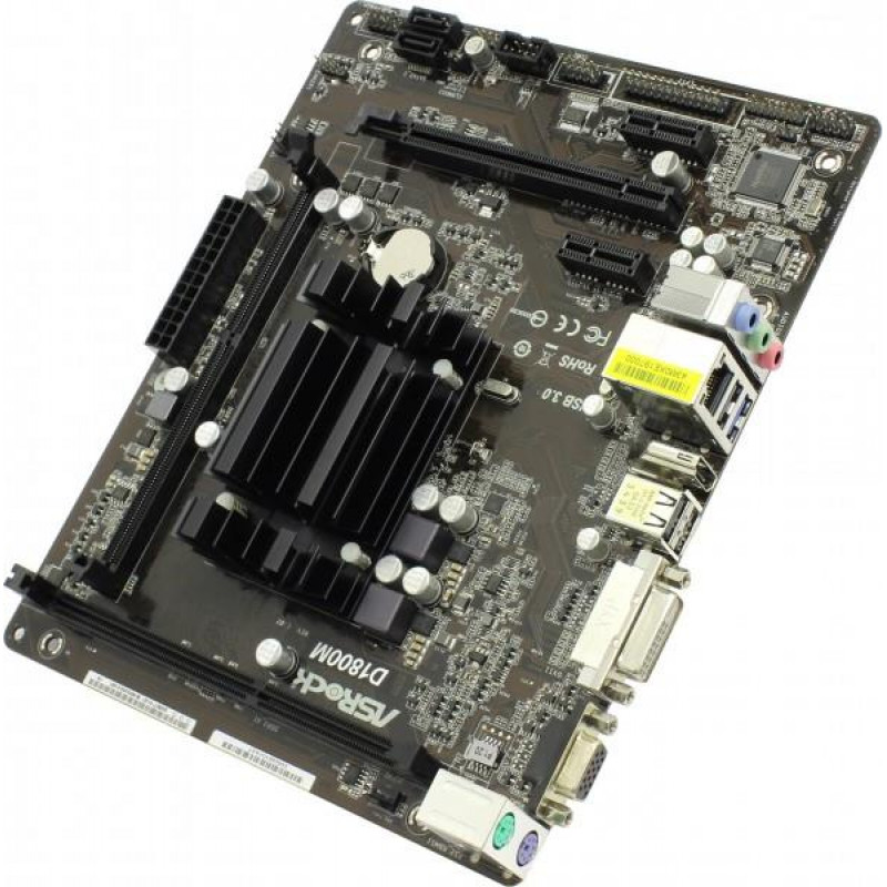 ASRock Q1900M Motherboard (Intel J1900, 2xDDR3 2xSATA, 1xPCI-Ex16, 1xPCI-Ex1, mATX)