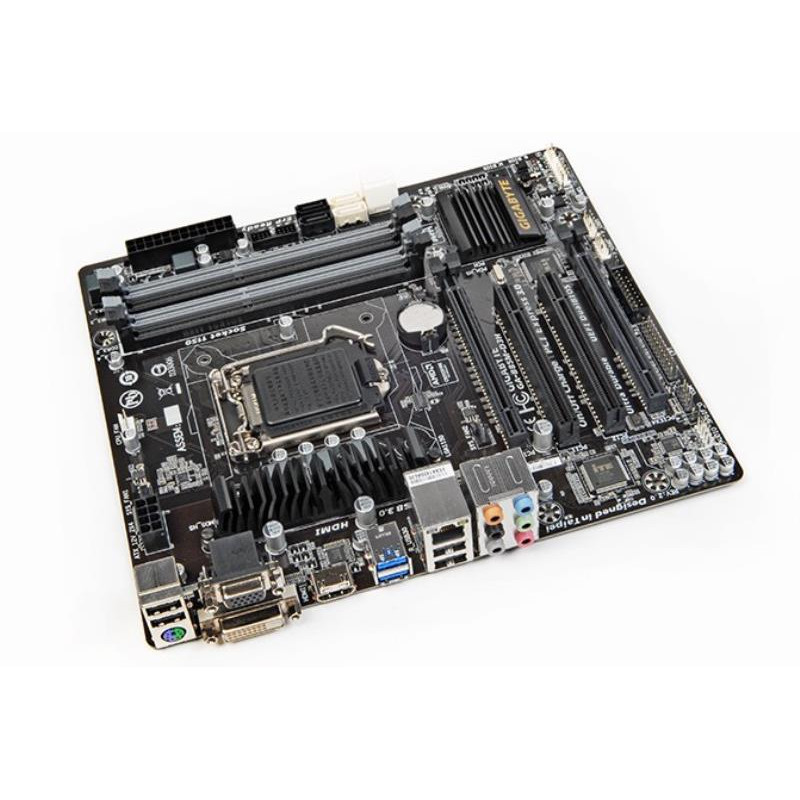 БУ Материнська плата s1150, Gigabyte GA-B85M-D3H (4xDDR3, Intel B85, PCI-Ex16x1, VGA, DVI, HDMI, mic