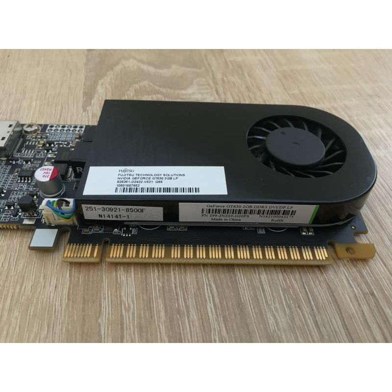 Fujitsu GeForce GT 630 graphics card, 2 GB, GDDR3, 128 bit, DVI, DisplayPort