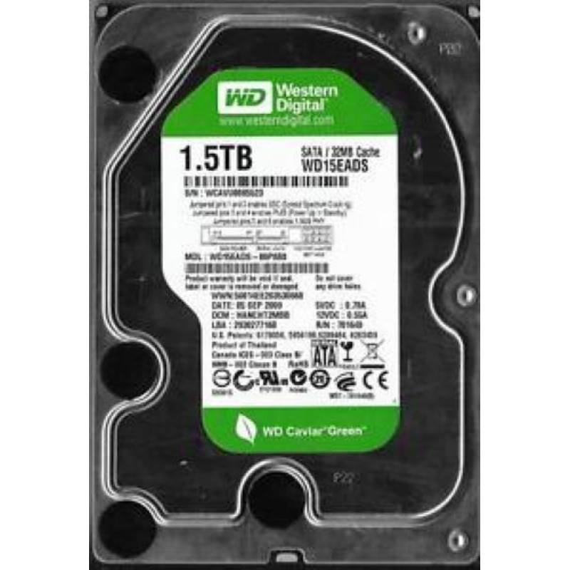 Used hard drive 1.5 TB Western Digital (3.5