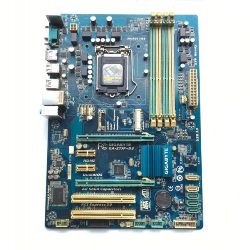 БУ Материнська плата GIGABYTE GA-Z77P-D3 (s1155, Z77, 4xDDR3, 5xSATA, 2*PCIe x 16, HDMI, ATX)