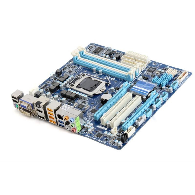 БУ Материнская плата GIGABYTE GA-H57M-USB3 (s1156, 4хDDR3, 7xSATA, 2xPCI-Ex16, 2xPCI, mATX)