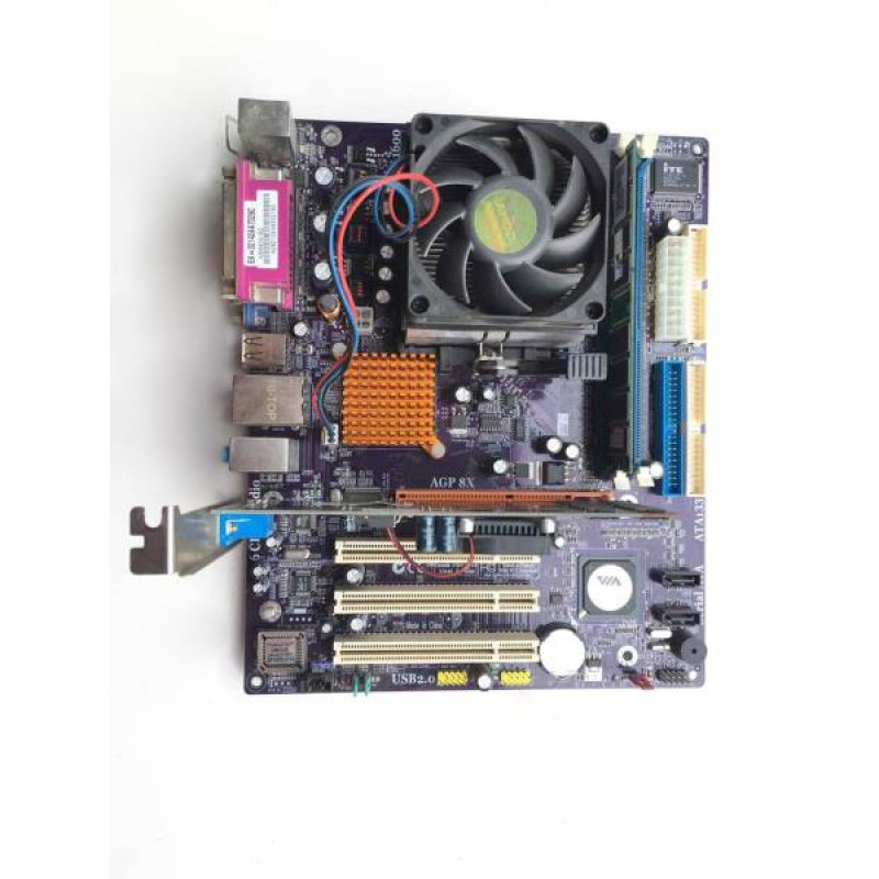 Motherboard Elitegroup K8M800-M2 rev.2.0 (s754, VT8237, 2xDDR) + CPU: SEMPRON 2600+