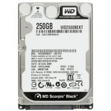 Used Hard Drive 250 GB Western Digital (2.5", 7200 rpm, 16 MB, SATAII, WD2500BEKT)