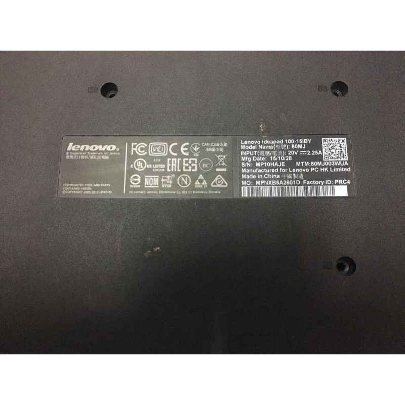 Used Case for Lenovo ideapad 100-15IBY laptop (80MJ)