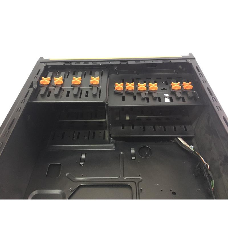 Used ATX Case XIGMATEK Asgard II, Midi-Tower, without PSU, black and orange (CPC-T45UE-E51)
