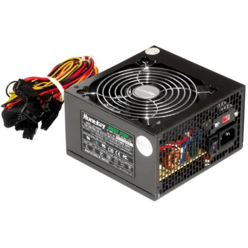 БУ Блок живлення 450 Вт HuntKey, 24+4 pin, живлення відеокарти – 1x6pin, 120 мм, ATX, LW-6450HG
