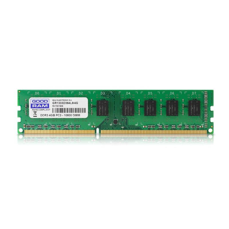 Used RAM 4 GB, DDR3, for PC, Goodram (1600 MHz, 1.5 V, CL11, GR1600D364L11/4G)
