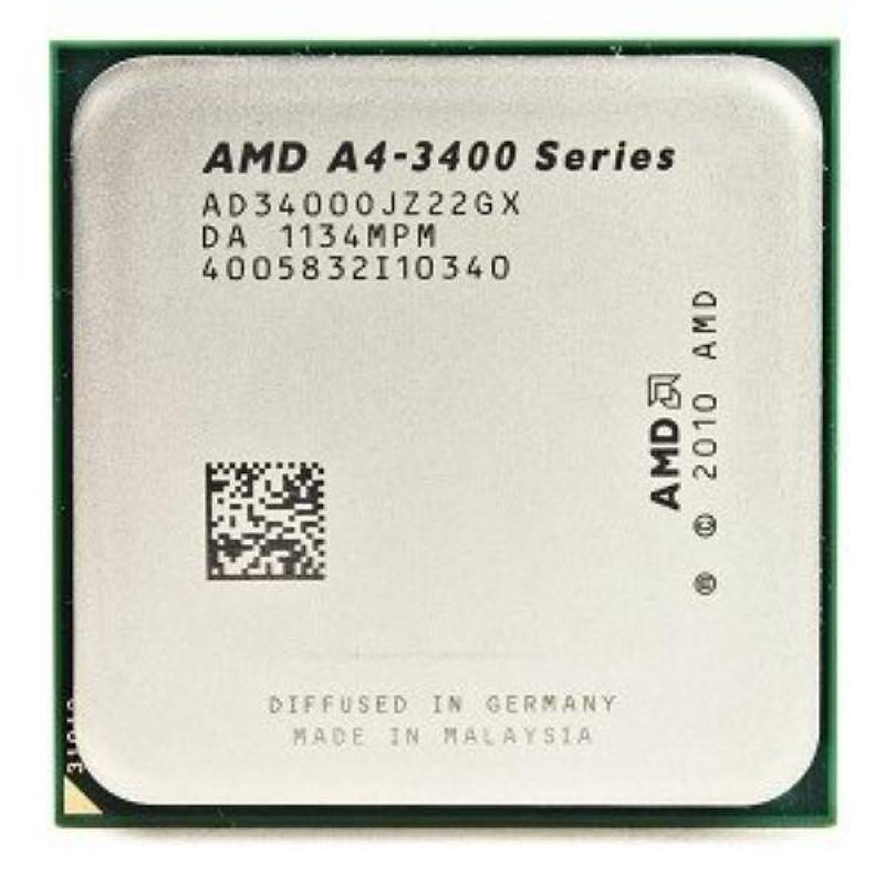 БУ Процесор AMD A4-3400 (FM1/2x2.7GHz/32нм/65 Вт/AD34000JZ22GX)