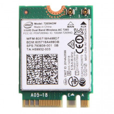 БУ WIFI Модуль Intel Dual Band Wireless-AC 7265 (300/867 Мбит/с, 2,4/5 ГГц, Bluetooth 4.2)