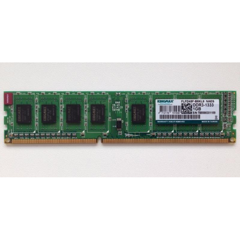 Used RAM KINGMAX (DIMM, DDR3, 1Gb, 1333MHz, FLFD45F-B8KL9)