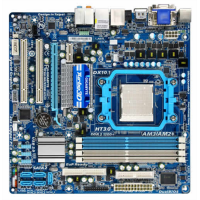 БУ Материнська плата Gigabyte GA-MA785GM-US (sAM2+/AM3, 5xSATA, IDE, 4xDDR2, 1xPCIx16, 2xPCI, mATX)