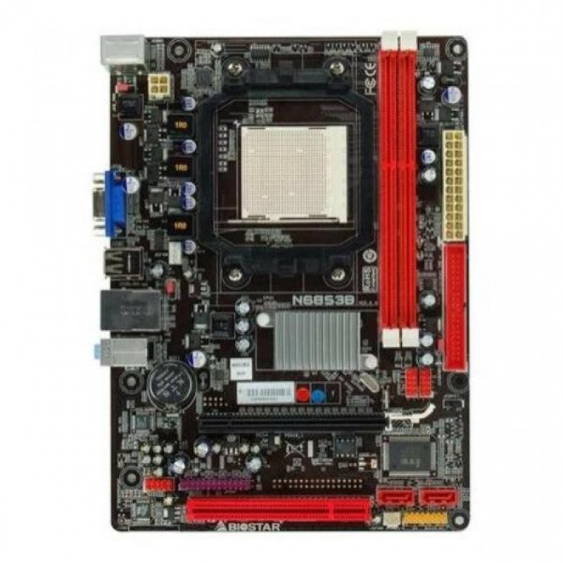 Used Motherboard sAM3, Biostar N68S3B (2xDDR3, nForce 630a, PCI-Ex16x1, microATX)