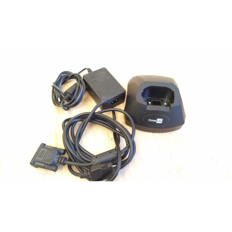 Used CipherLab 8000 Cradle Docking Station, with power supply and sync cable.