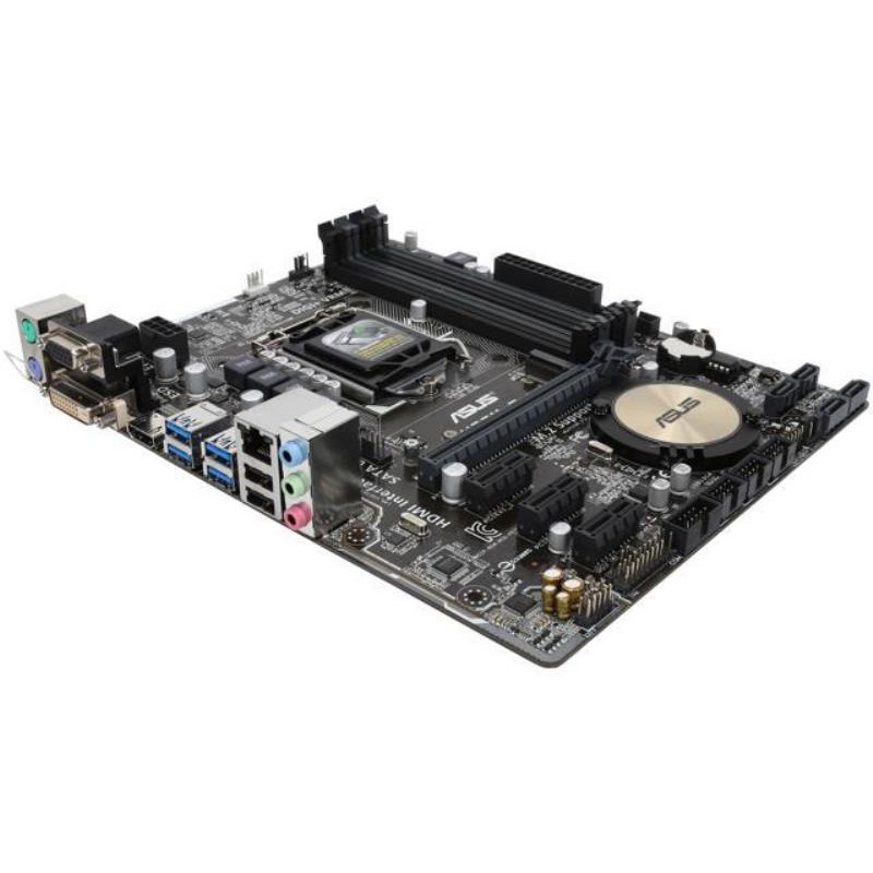 Уцінка! БУ Материнська плата s1150, ASUS _H97M-E (4xDDR3, Intel H97, VGA, DVI, HDMI, microATX)