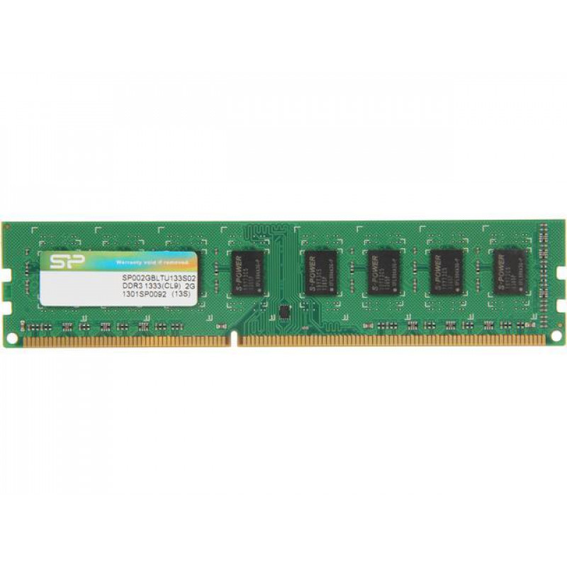 Used RAM 2 GB, DDR3, for PC, Silicon Power (1333 MHz, 1.5 V, CL11, SP002GBLTU133S02)