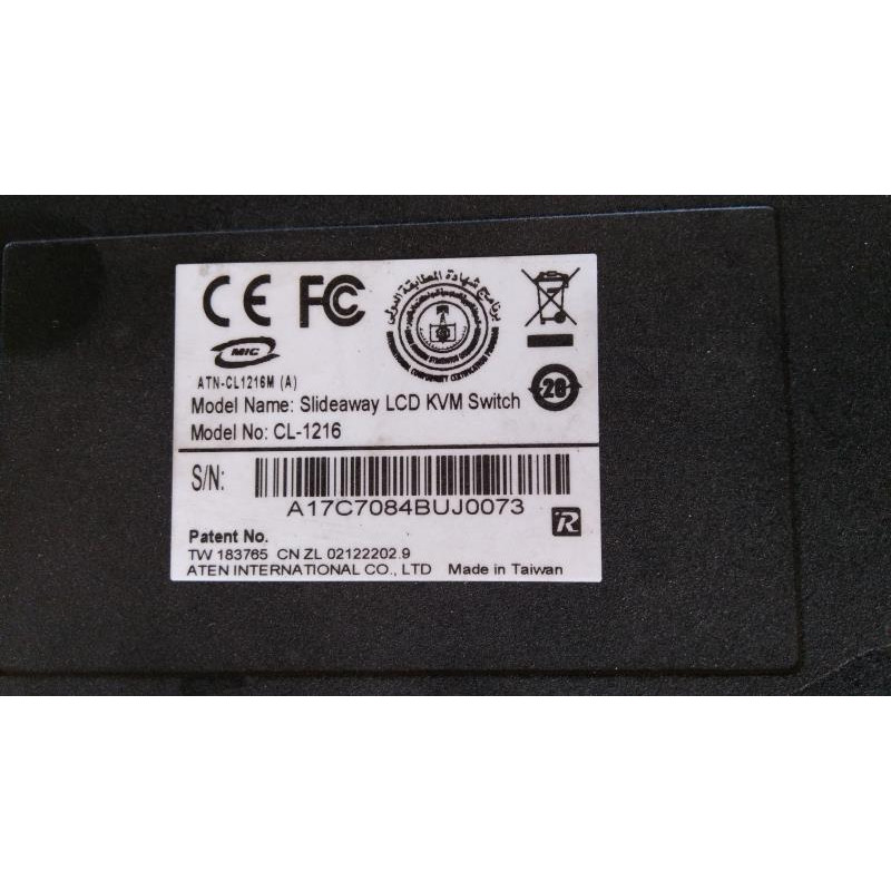 БУ KVM перемикач (консоль) ATEN CL-1216, LCD 17" (1280х1024) клавіатура та тачпад, 16 x SPHD