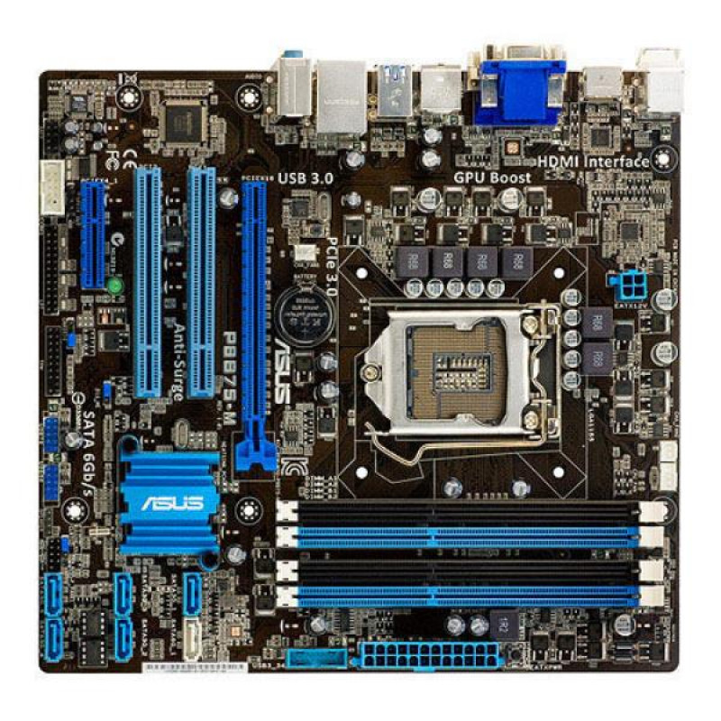 Used Motherboard s1155, ASUS P8B75-M (4xDDR3, Intel B75, PCI-Ex16x1, microATX)