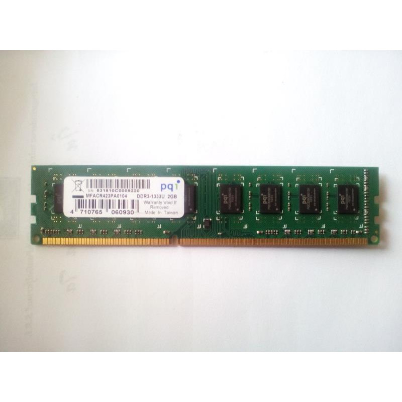 PQI RAM (DIMM, DDR3, 2Gb, 1333MHz, MFACR423PA0104)