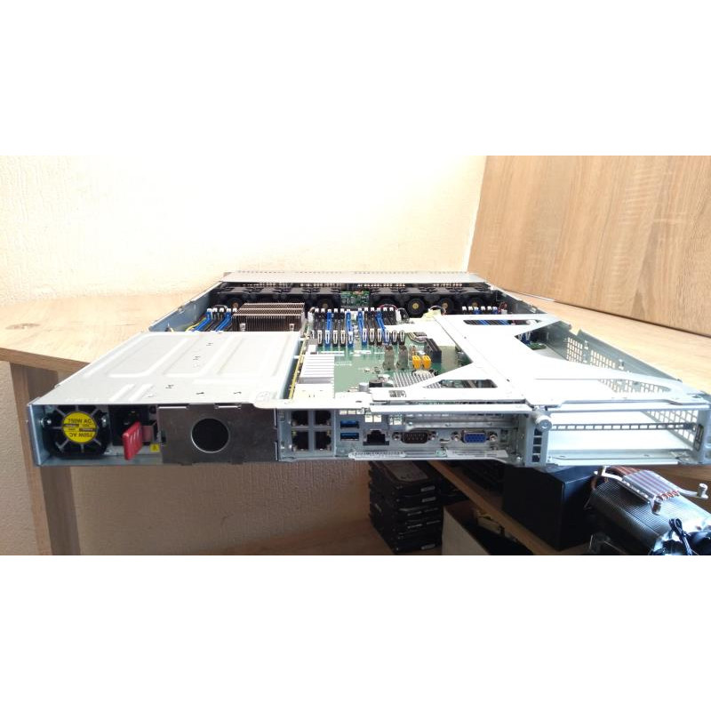 Used Server 1U Supermicro 6018U (4x3.5") Xeon E5-2620 V3 (6x3.2 GHz), RAM, HDD, 750W