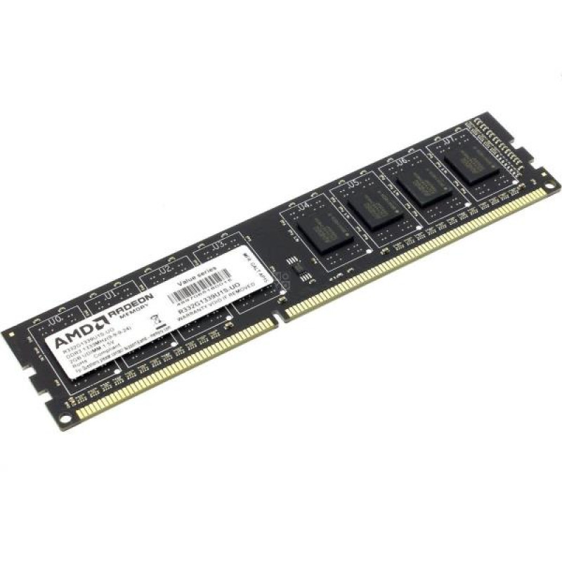 БУ Оперативная память 2 ГБ, DDR3, для ПК, AMD (1333 МГц, 1.5 В, CL9, R332G1339U1S-UO)