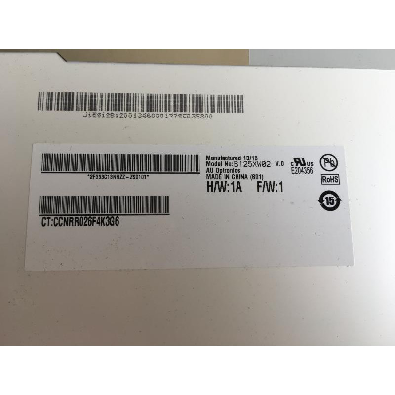 Used Matrix (display) 12.5" AUO B125XW02 V.0 (LED, 1366x768, 40pin, connector on the bottom right, matte)
