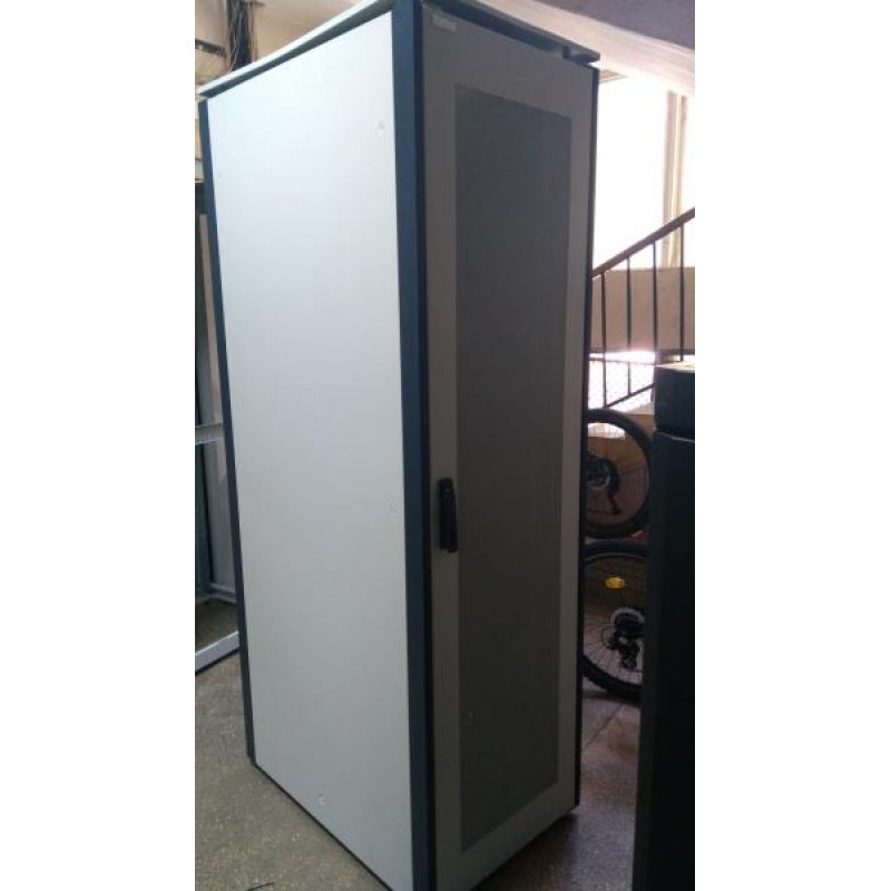 Used Floor-standing cabinet 42U 600X1000 KNURR, perforated doors, no side panels, on legs