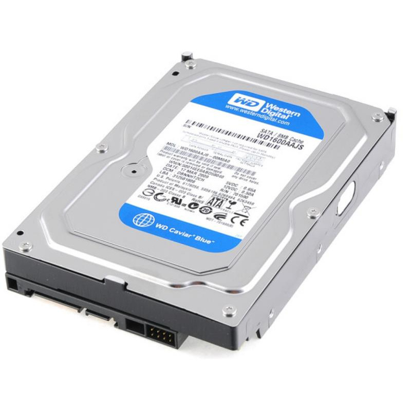 Used Hard Drive 160 GB Western Digital (for PC, 3.5", 7200 rpm, 8 MB, SATAII, WD1600AAJS)