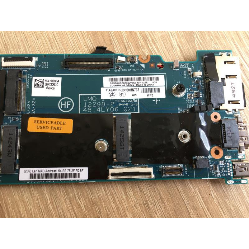 Used Motherboard for Lenovo ThinkPad X1 Carbon laptop (i5-4300U, 8Gb DDR3, LMQ-1)