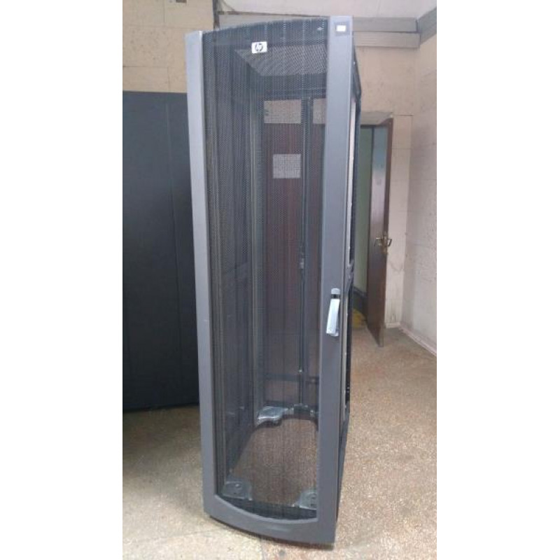 Used Floor-standing cabinet 42U 600X1000 HP Graphite Rack 10642, perforated doors, without sidewalls, rollers