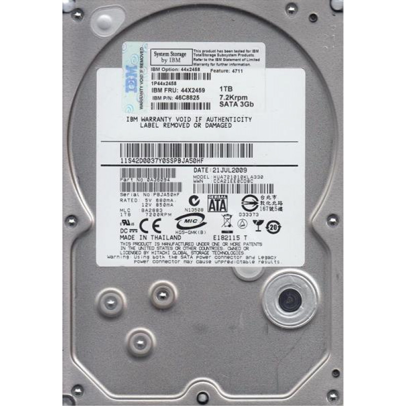 БУ Жорсткий диск 1 ТБ IBM (3.5", 7200 об/хв, 32 МБ, SATAII, HUA721010KLA330/0A36094)