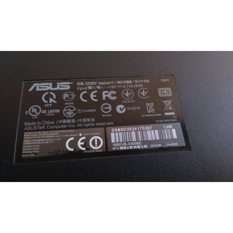 БУ Ноутбук 15.6" Asus X550VB, Core i5-3230M (2.6 ГГц) 8GB DDR3, GeForce GT740M 2GB, 750GB HDD