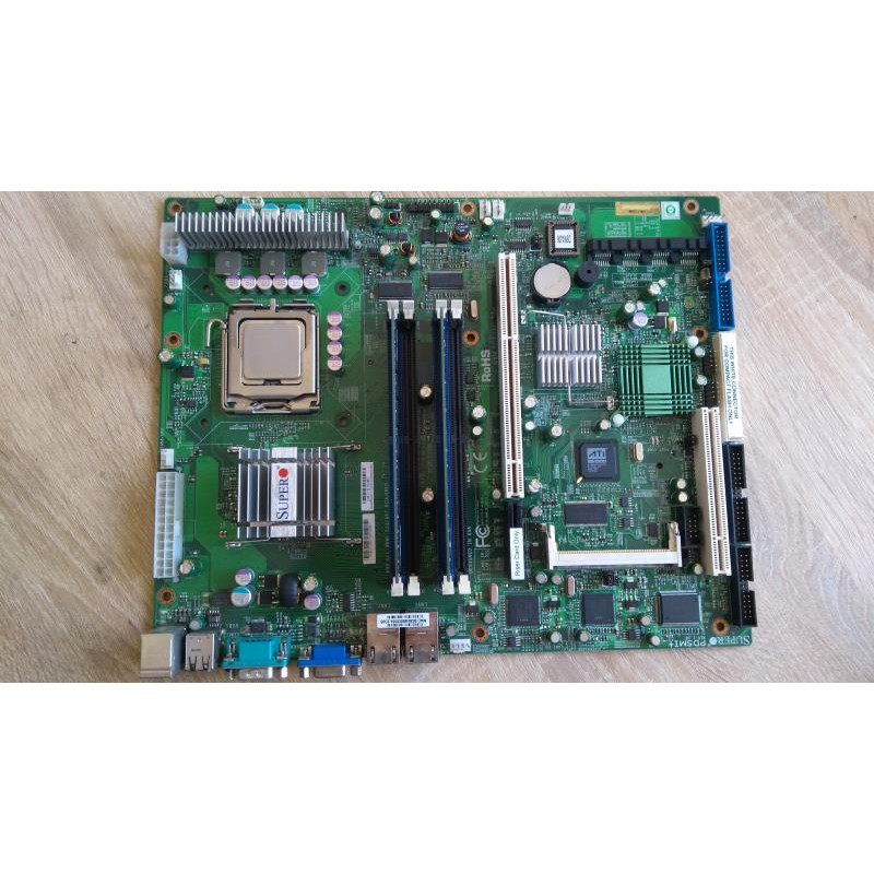 Used Motherboard Supermicro PDSMi+ (s775, 4xDDR2, 4xSATA, Intel 3000, PCI-e x8, PCI, ATX)