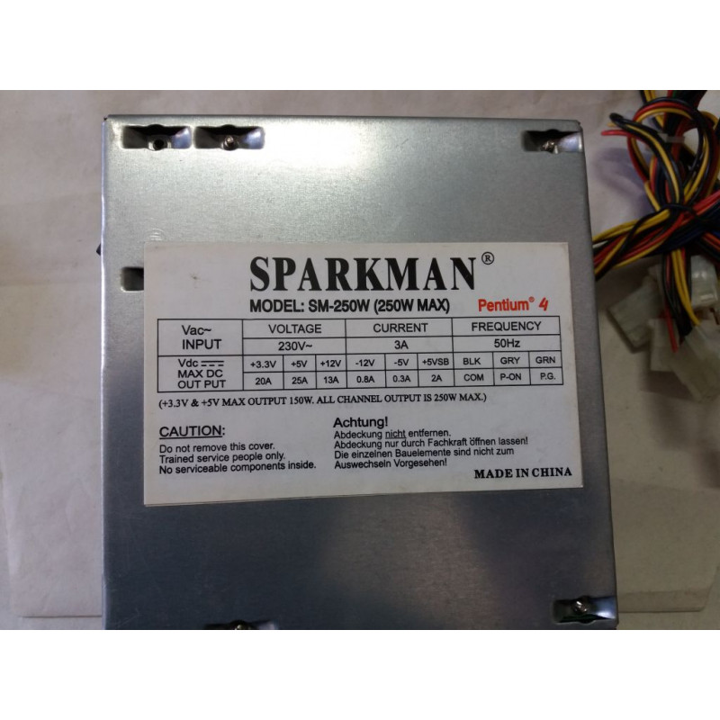 БУ Блок питания 250W Sparkman 1х80мм (SM-250W) Блок питания 250W Sparkman 1х80мм (SM-250W)