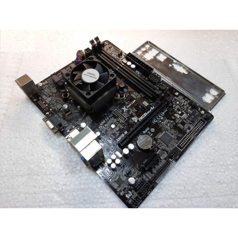 ASRock AM1B-M + Sempron X4 3850 Motherboard, 2 x DDR3, 2xSATA, 1xPCI-Ex16, microATX)