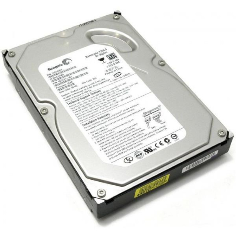 Used Hard drive 80 GB Seagate (3.5", 7200 rpm, 8 MB, SATAI, ST380817AS)