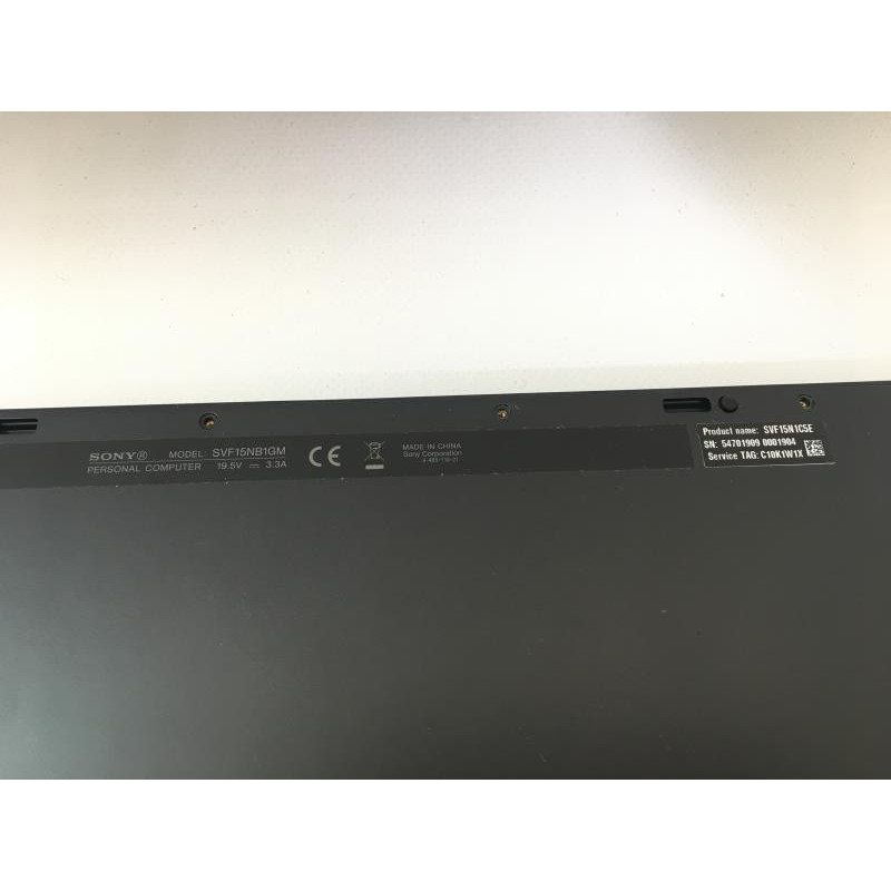 Used Screen assembly with lid for Sony Vaio SVF15N1C5E laptop (15.6" 2880x1620 3K, 40 pin, VVX16T020G00)
