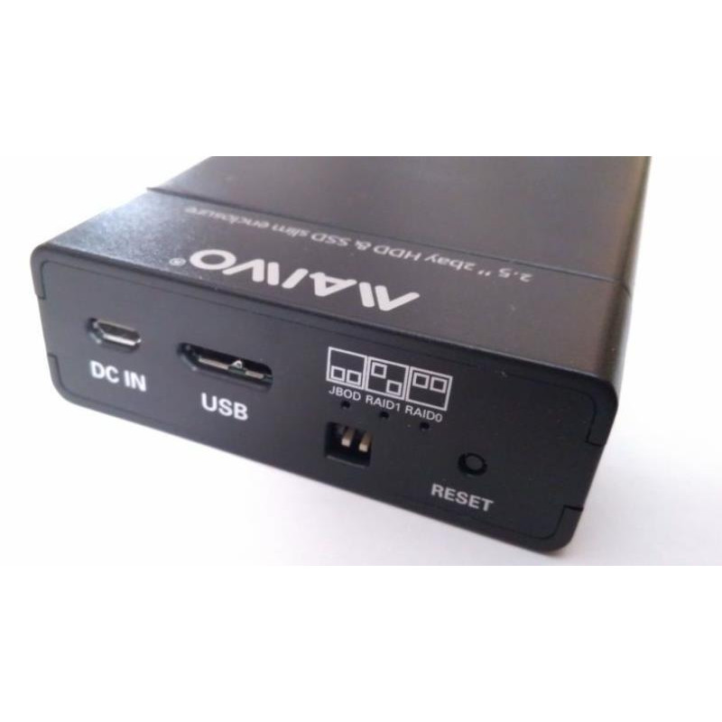 Maiwo External Pocket 2 x 2.5" HDD, USB 3.0, RAID (K25682)