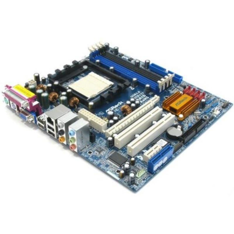 Used Motherboard ASRoc 939NF6G-VSTA (s939, 4xDDR, 4xSATA, PCI-Ex16, 2xPCI, mATX, no blank)