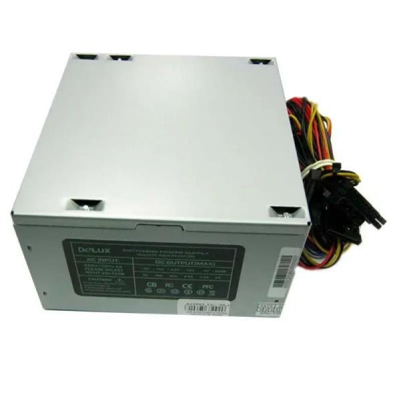 БУ Блок питания 450 Вт Delux, 24+4 pin, питание видеокарты - Нет, 120 мм, ATX, ATX - 450W (P4)