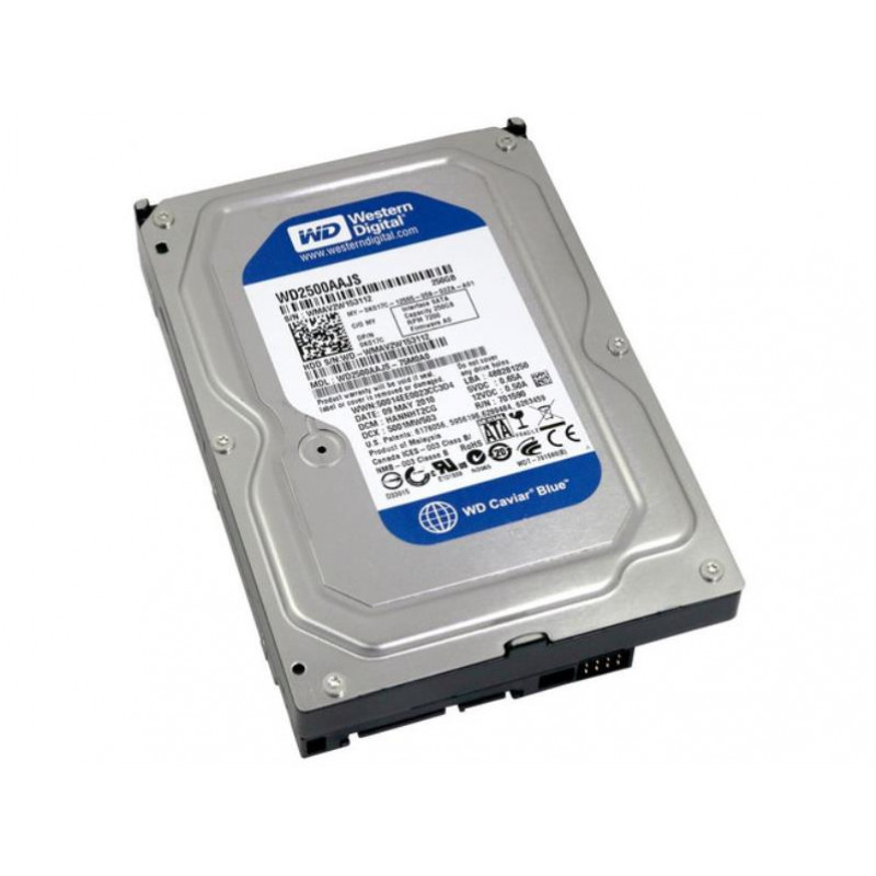 Used hard drive 250 GB Western Digital (3.5", 7200 rpm, 8 MB, SATAII, WD2500AAJS)