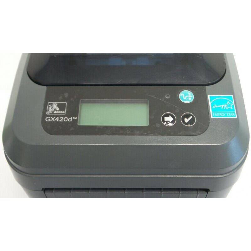 Used Label printer Zebra GX420d, 203 dpi, USB, RS-232 (COM), Ethernet