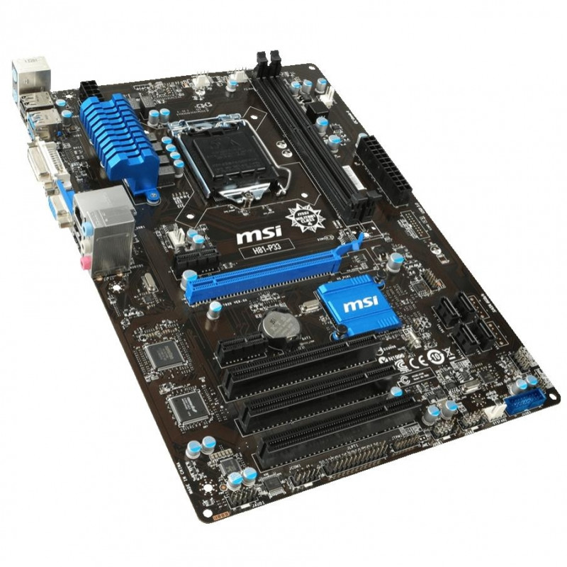 БУ Материнська плата MSI H81-P33 (s1150, Intel H81, 4xSATA, PCI-Ex16, 1xPCI-Ex1, mATX)