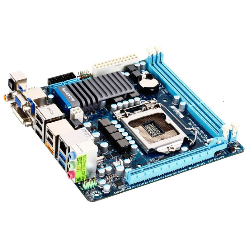 БУ Материнська плата Gigabyte GA-H61N-USB3 (s1155, H61, 2xDDR3, PCI-e x16, mini ITX, зламаний 1 USB2