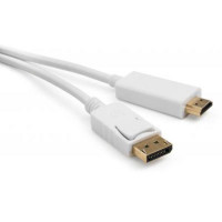 БУ Кабель мультимедийный Display Port to HDMI 1.8m Vinga (VCPDPHDMI1.8WH)