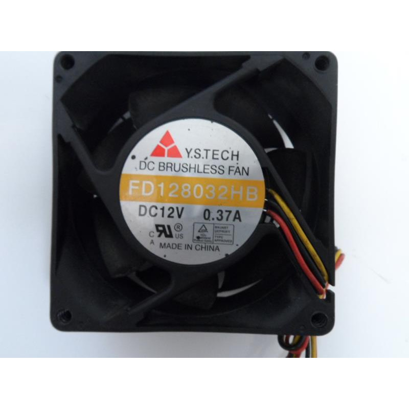 БУ Вентилятор для корпусу YSTECH FD128032HB, 80х80х32мм (12v 0.37a 3pin)