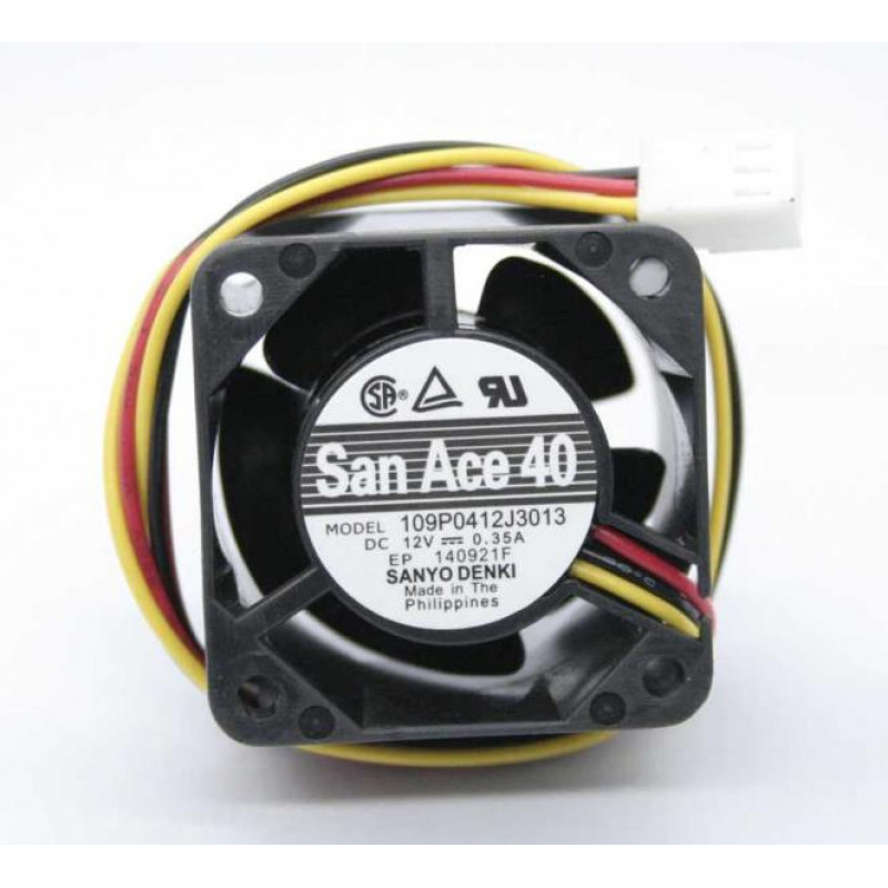БУ Вентилятор для корпусу SanAce40 109P0412J3013, 40х40х28мм (12v 0.35a 3pin)