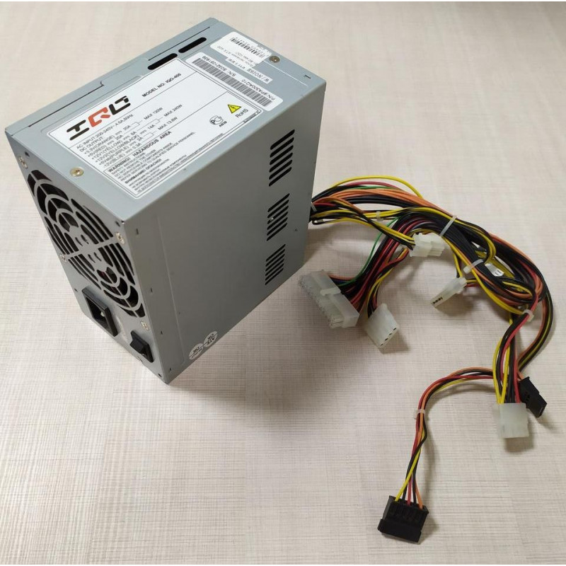 БУ Блок питания 400 Вт IQO, 24+4 pin, питание видеокарты - Нет, 80 мм, ATX, IQO-400