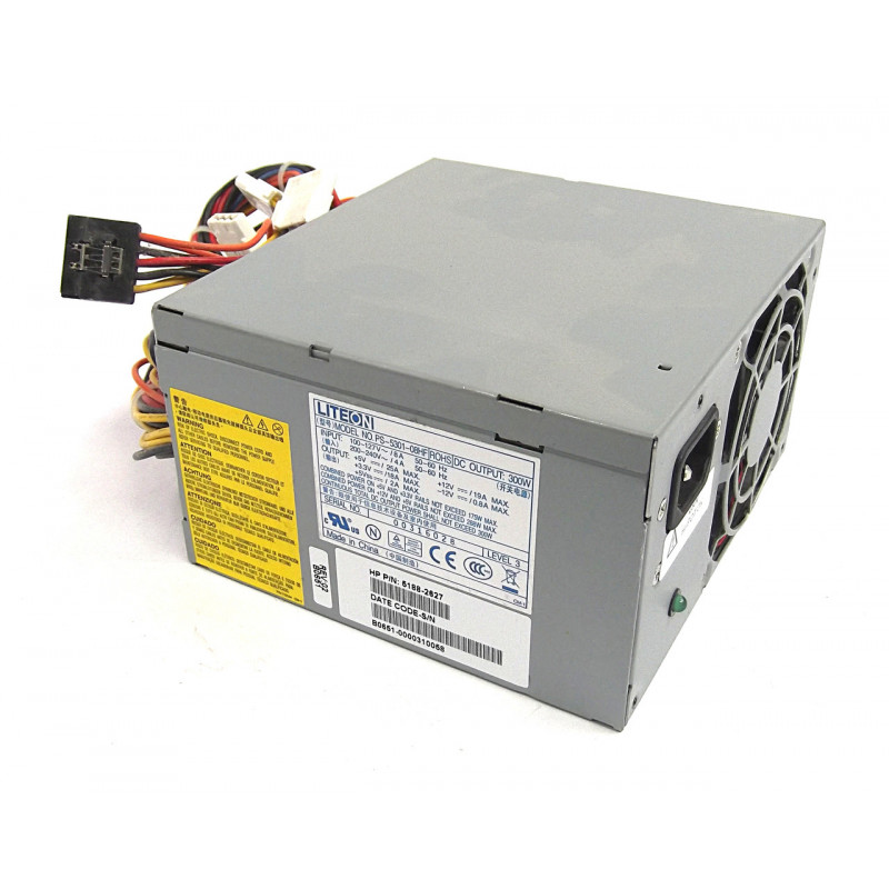 Power supply unit 300 W Lite-On, 24+4 pin, video card power supply - No, 80 mm, ATX, PS-5301-08HF